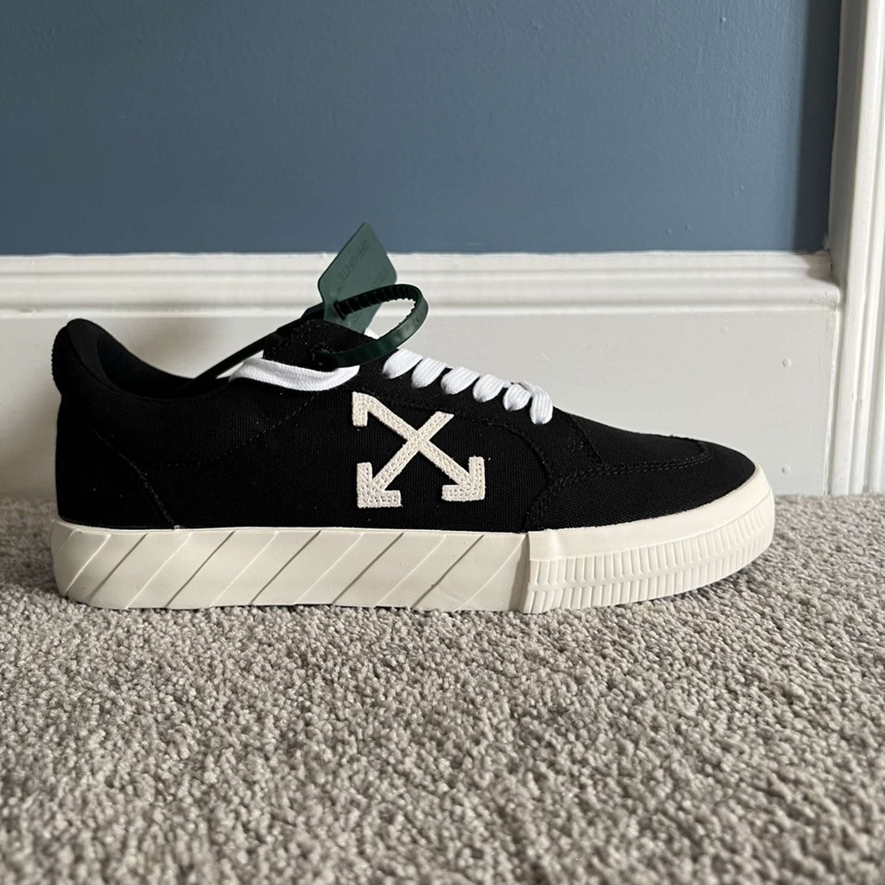Black and white off white sneakers